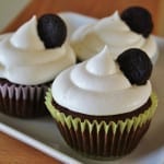 Oreo Cupcakes with Whipped Marshmallow Frosting