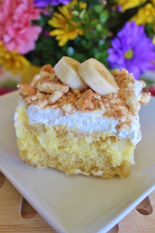 Banana Cream Poke Cake