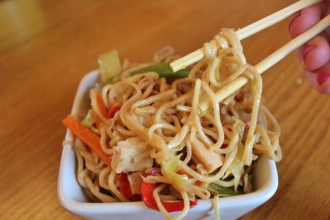 Chicken and Spring Vegetable Lo Mein