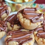Peanut Butter Cookies with Chocolate frosting and candy