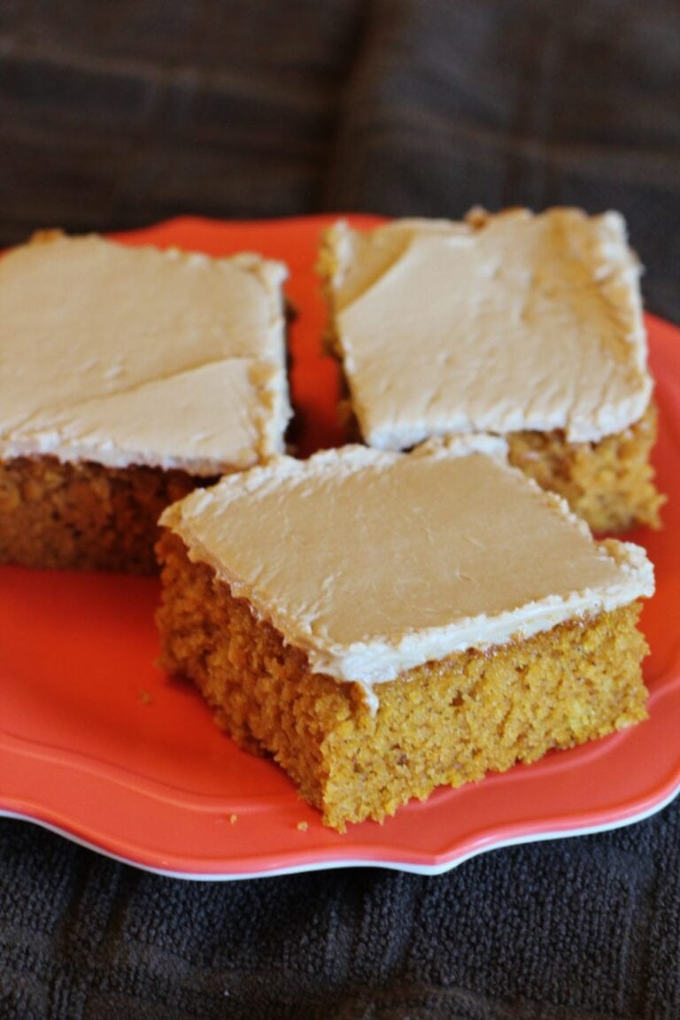 Pumpkin Spice Bars with Maple Frosting