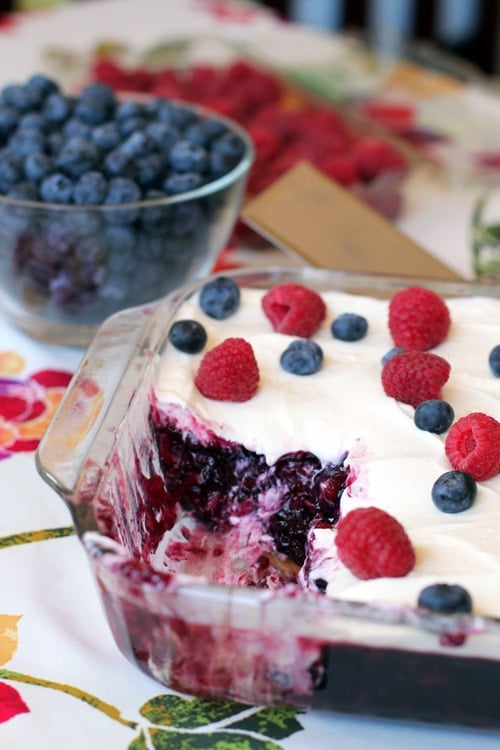 Blueberry Raspberry Jell-O Salad