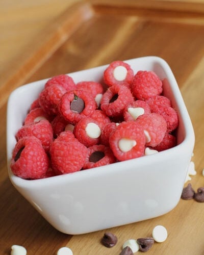 Chocolate Stuffed Raspberries