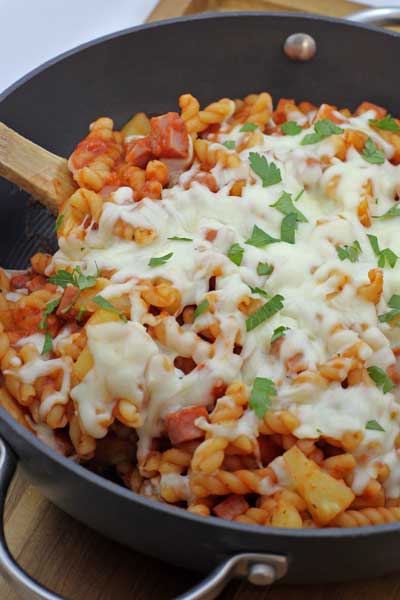 One Skillet Hawaiian Pasta