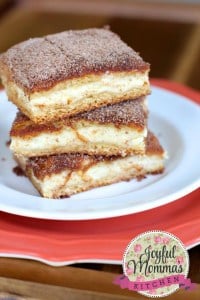 Churro Cheesecake Bars [www.joyfulmommaskitchen.com]