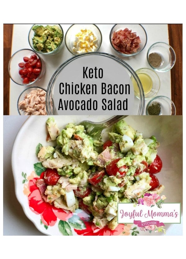 Keto Friendly Chicken Bacon Avocado Salad