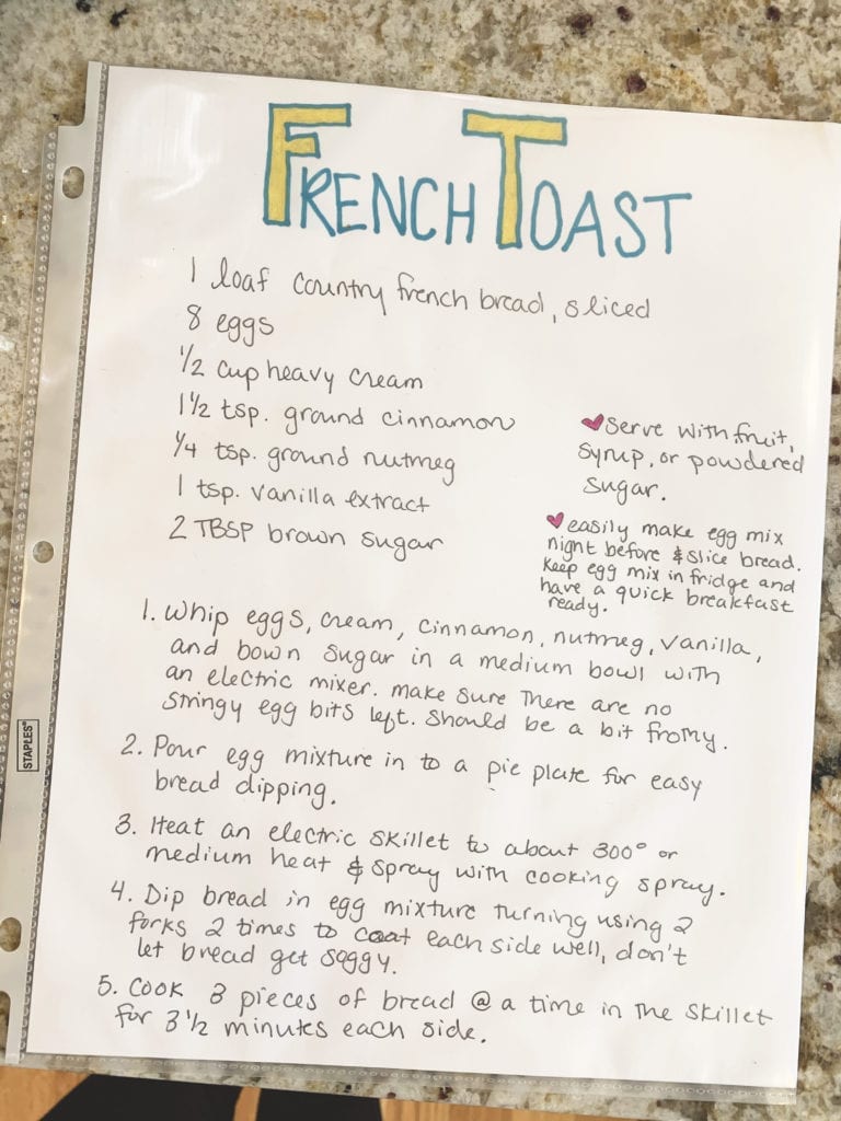 French Toast recipe