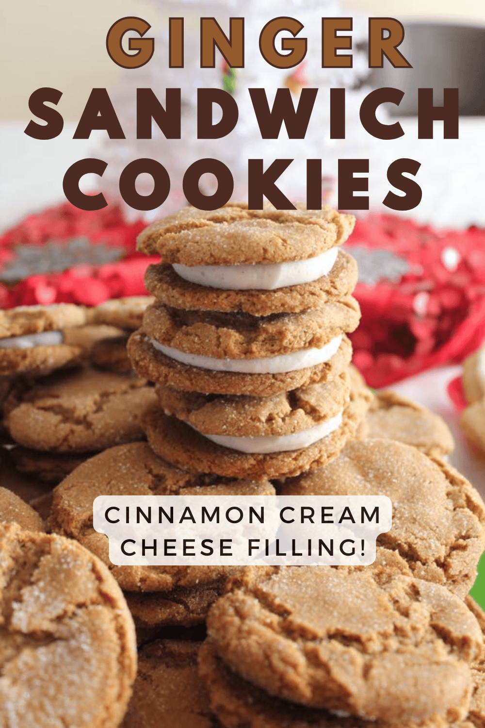 Ginger cookies sandwiched with cinnamon filling